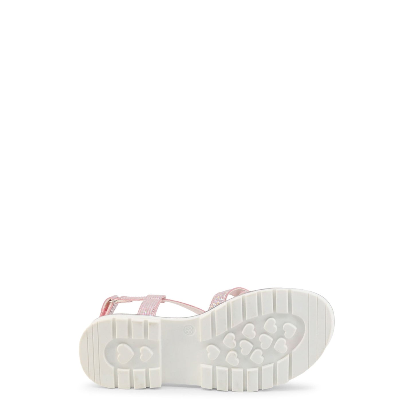 Sandali bambina rosa con glitter e strappo