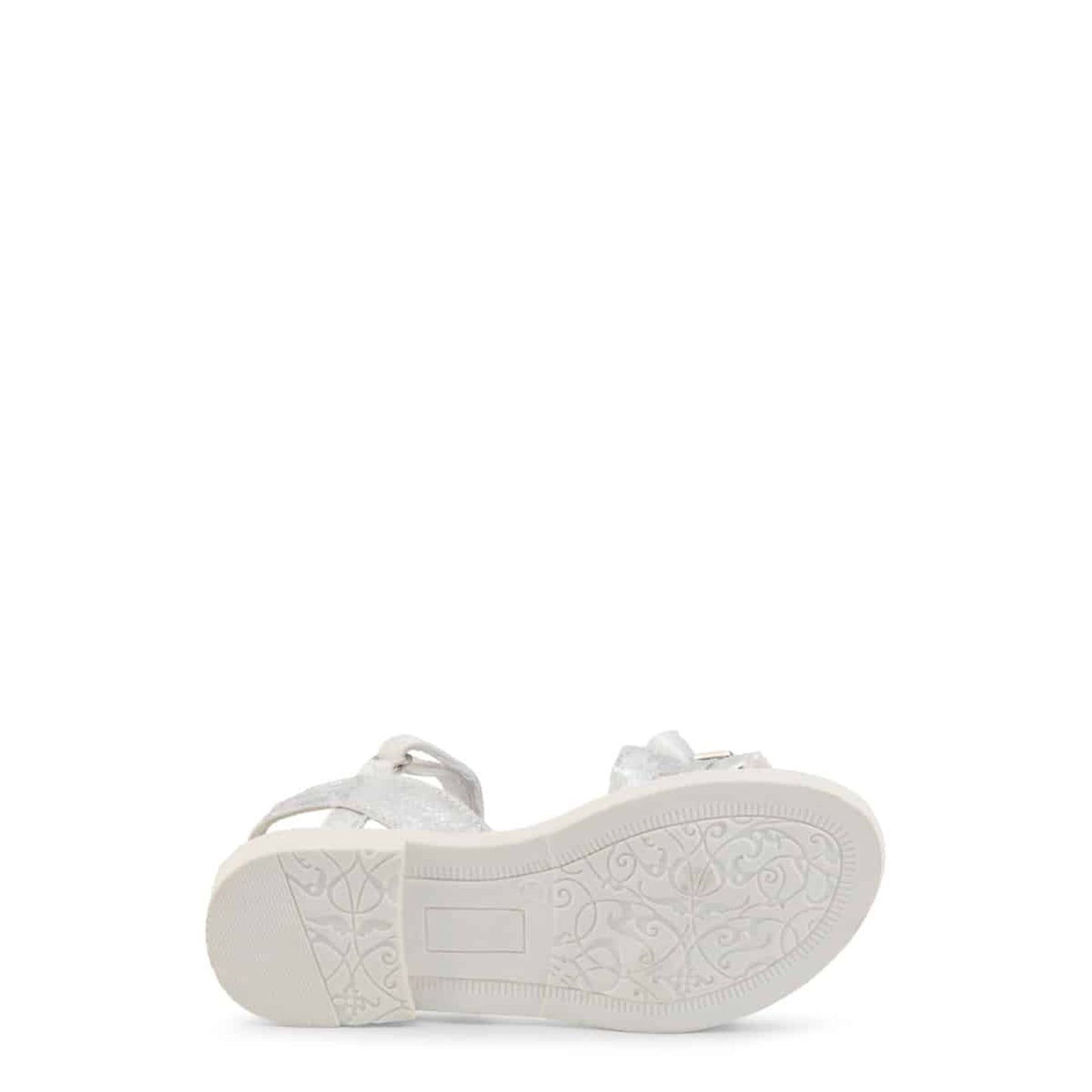 Sandali bambina grigio con strappo e fiocchetto