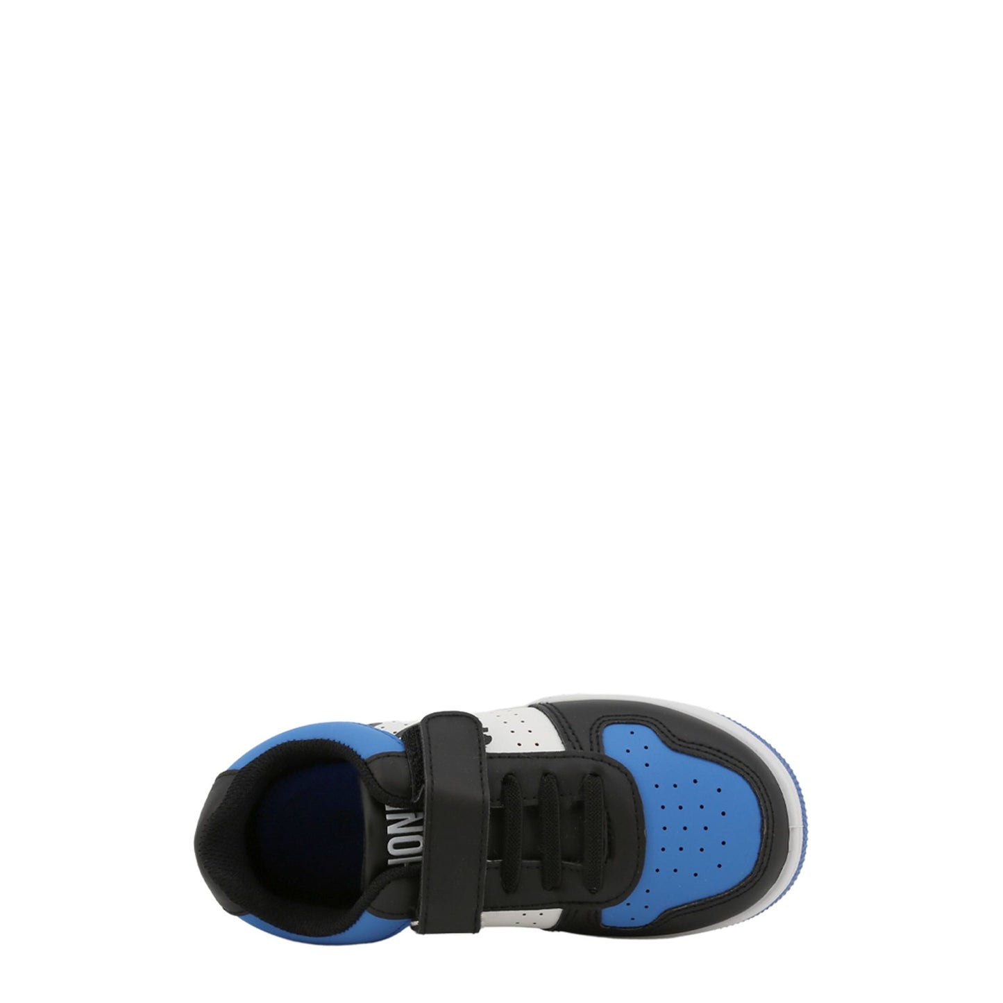 Sneakers con velcro nera e blu, morbida e comoda