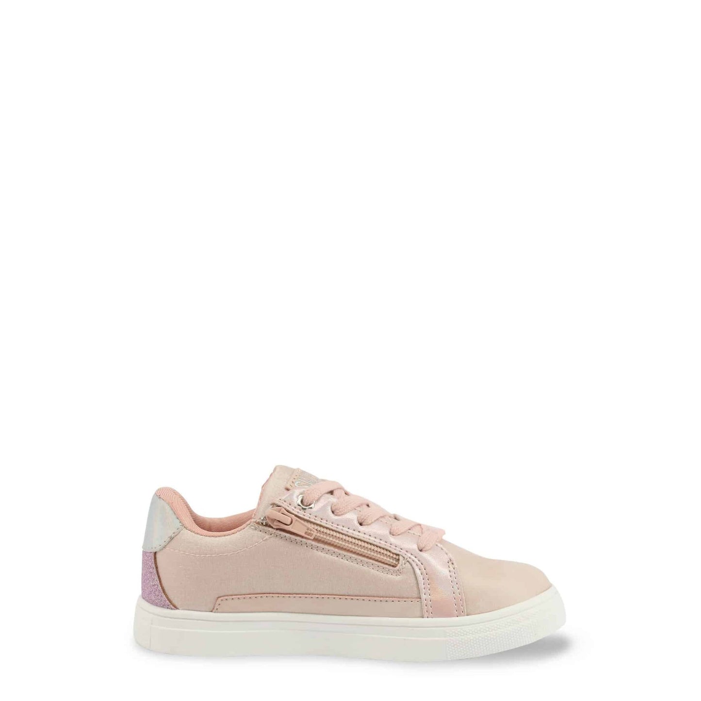 Scarpa sportiva bambina nude con zip laterale e memory foam