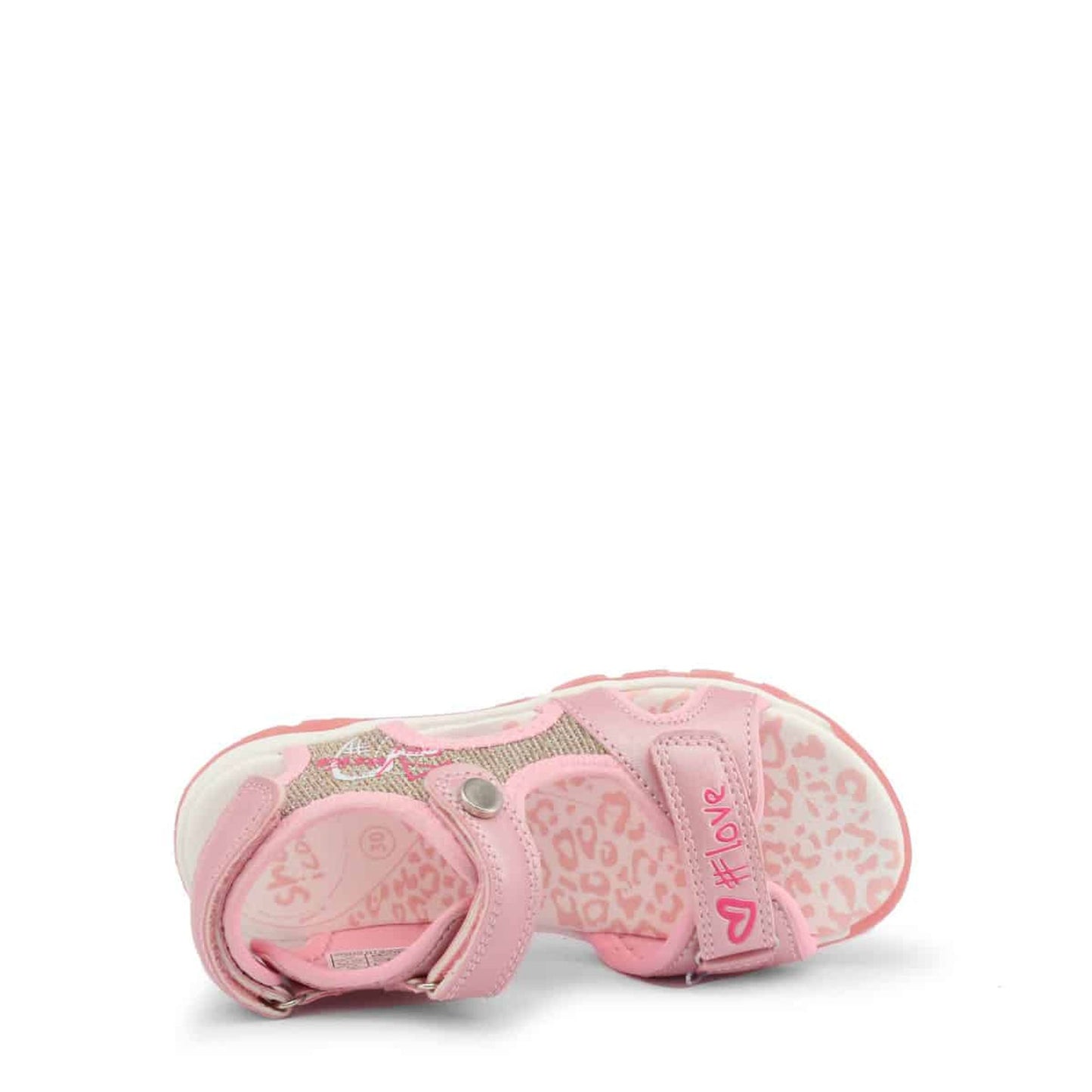 Sandali bambina rosa con doppio strappo