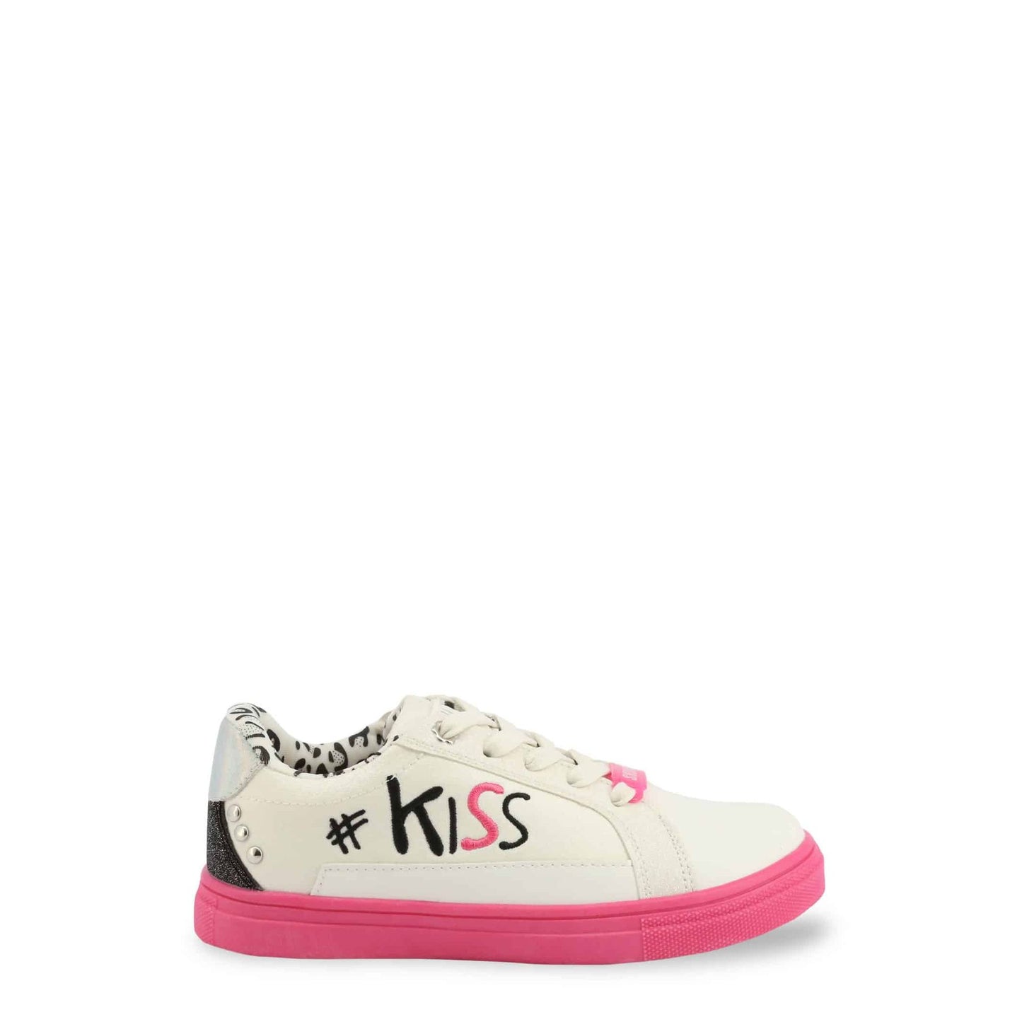 Scarpa sportiva bambina bianco con zip laterale e memory foam